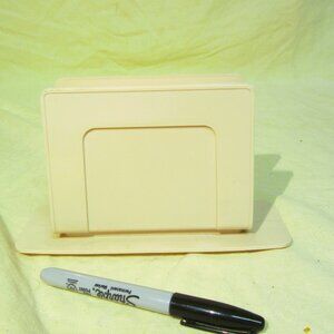 VTG STERLITE PLASTIC NAPKIN HOLDER, CREAM COLOR #0267 $12 Details Condition Used